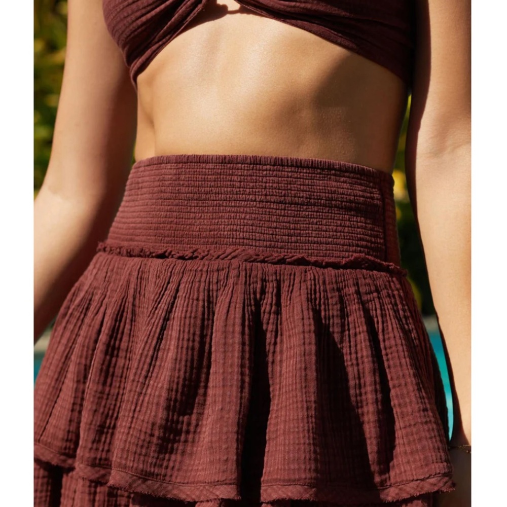 Anthropologie Tiered Mini Skirt